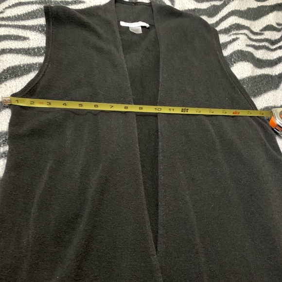 Allison Daley Black Long Sweater Vest Size PM - Picture 6 of 6